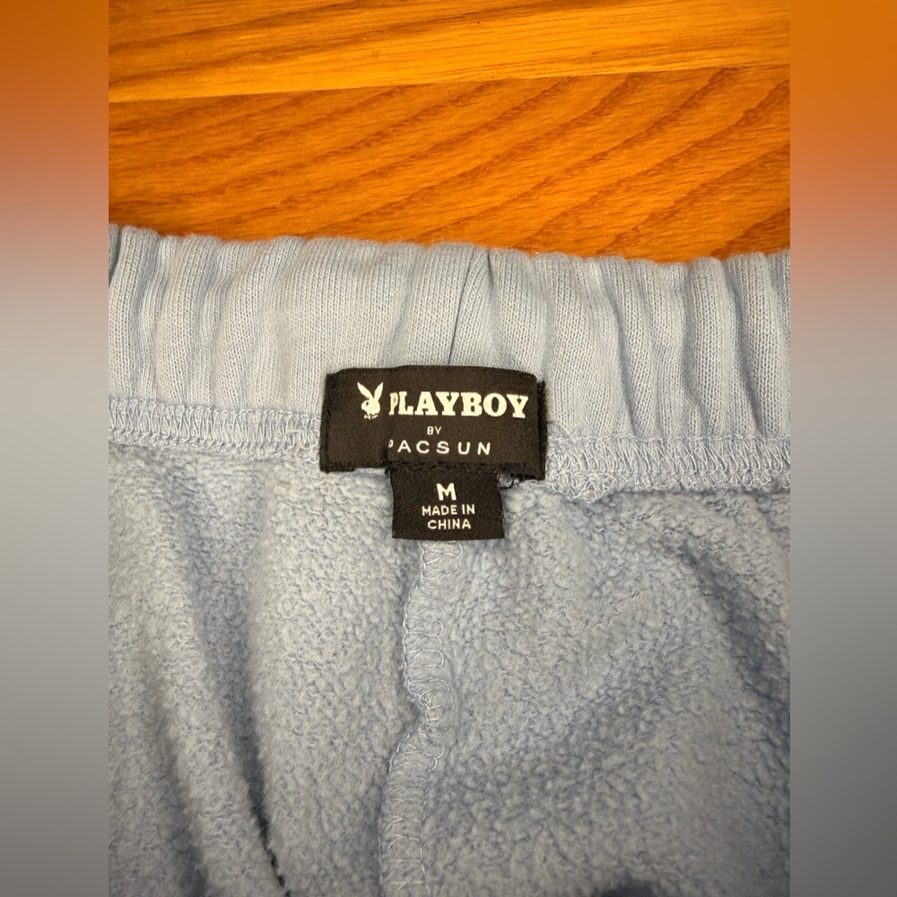 Playboy x PacSun Blue Jogger Sweatpants Medium Cozy Streetwear - Picture 7 of 10